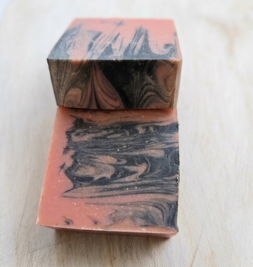 Black Raspberry and Vanilla Charcoal Soap