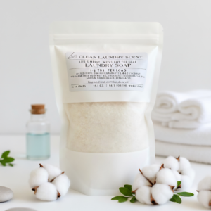 Enjoy that classic “fresh laundry” scent we all love! Our Clean Laundry soap leaves your clothes smelling crisp, airy, and freshly washed—like they’ve been dried in a gentle breeze. Made with simple, skin-safe ingredients and free from harsh chemicals, it cleans thoroughly while being kind to sensitive skin. A little goes a long way toward soft, clean, and naturally fresh laundry every time. Ingredients: Sodium Carbonate, Lada’z coconut bar(saponified coconut oil, Essential oil/Fragrance Oil), Sodium Bicarbonate, Citric acid Instructions: Only 1–2 tablespoons per load! Each bag provides 24–48 loads of soft, clean, naturally fresh laundry. Some discoloration is normal in the soap due to no preservatives.