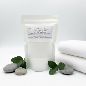 Perfect for sensitive skin and those who prefer a fragrance-free clean. Our Unscented laundry soap gently lifts dirt and grime while keeping clothes soft and fresh, without any added scents. Made with natural, skin-friendly ingredients, it’s safe for the whole family and ideal for babies, allergy-prone skin, or anyone who loves a simple, pure clean. Ingredients: Sodium Carbonate, Lada’z coconut bar(saponified coconut oil), Sodium Bicarbonate, Citric acid. Instructions: Only 1–2 tablespoons per load! Each bag provides 24–48 loads of soft, clean, naturally fresh laundry. Some discoloration is normal in the soap due to no preservatives.
